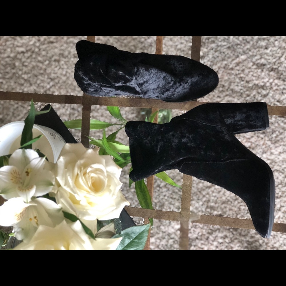 Forever21 Velvet Ankle Booties